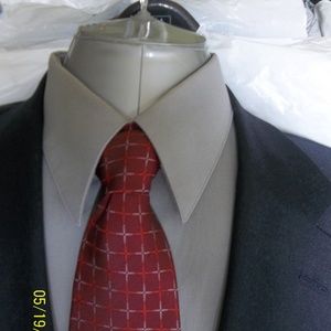 Soto33-26- Jos A Bank 2Btn Blue Houndtooth Suit